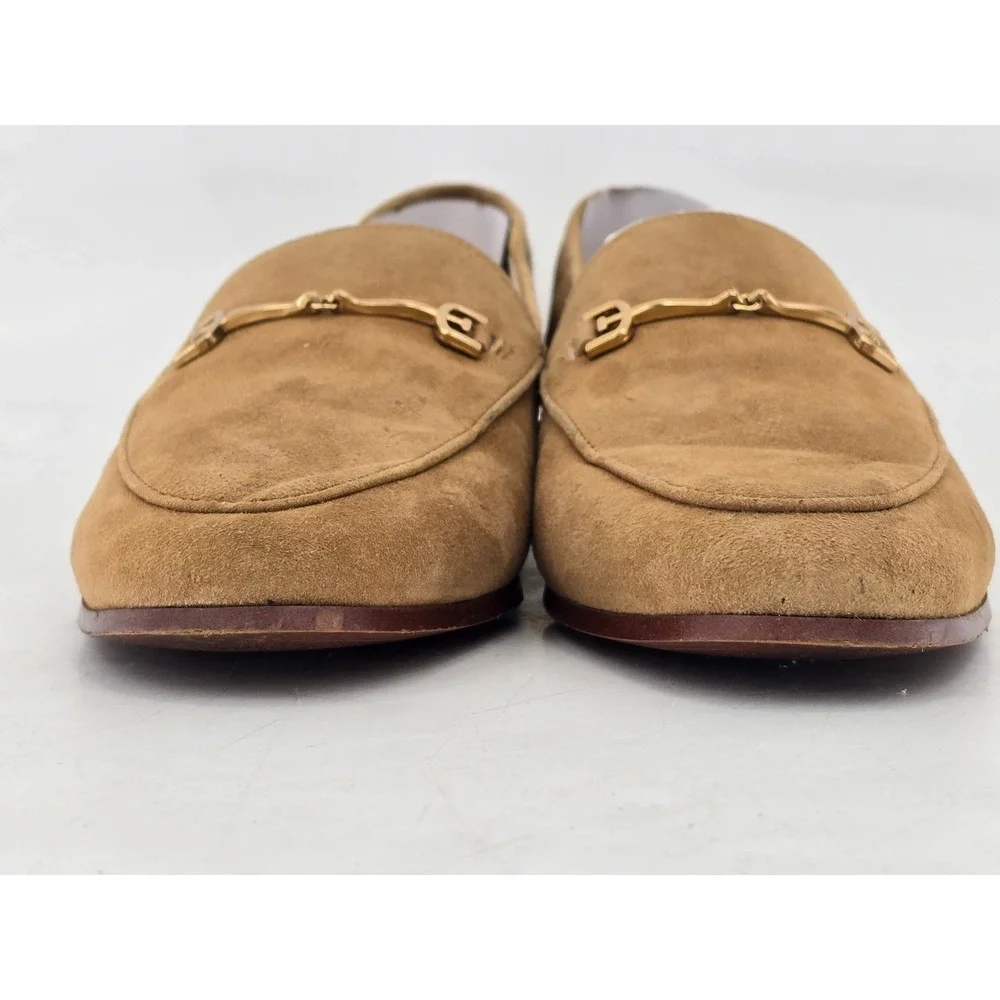 Sam Edelman Loraine Loafers Womens 8.5M Tan Suede Bit Detail -Good